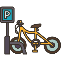 parcheggio biciclette icona