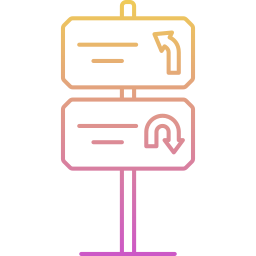 Road sign icon