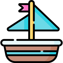 Toy boat icon