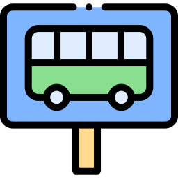 fermata dell'autobus icona