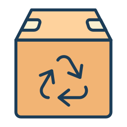 Коробка для вторичной переработки иконка