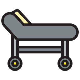 Medical stretcher icon