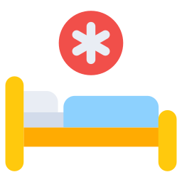 Медицинская кровать иконка