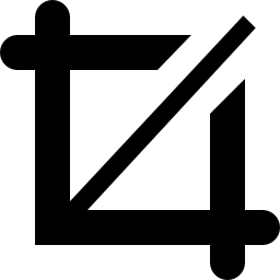 Обрезка символа интерфейса дизайна прямых линий иконка
