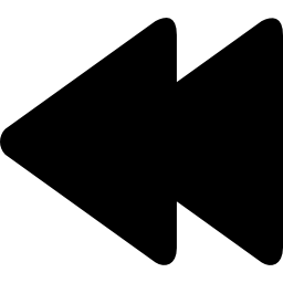 símbolo do botão de retrocesso multimídia de duas setas pretas Ícone