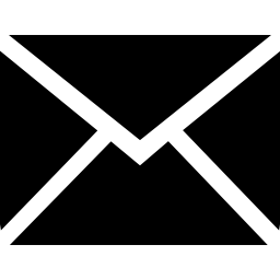 nouveau symbole d'enveloppe arrière noire d'email de l'interface Icône