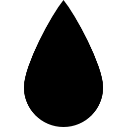 Black ink drop shape icon