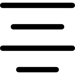 simbolo dell'interfaccia di testo centrale delle linee icona