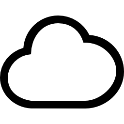 forma de nube contorneada icono