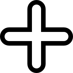 dodaj zarysowany symbol krzyża ikona