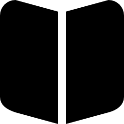 buch schwarz geöffnet symbol icon