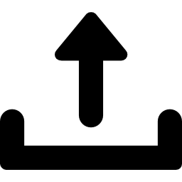 plateau de téléchargement avec symbole d'interface flèche vers le haut Icône