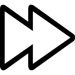 Fast forward double arrow outline icon