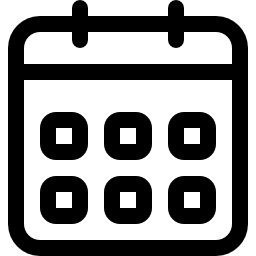 símbolo de interface de evento de contorno de calendário semanal Ícone