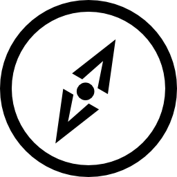 símbolo de orientación de la brújula icono