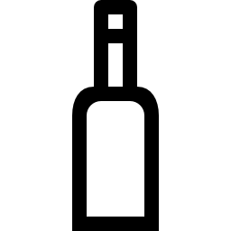 simbolo delineato lordo della bottiglia icona