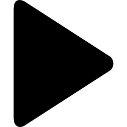 jouer le symbole d'interface triangle noir pour le multimédia Icône