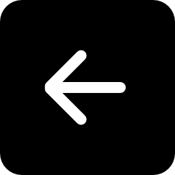 戻る黒い四角いインターフェイス ボタンのシンボル icon
