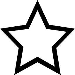 símbolo de interfaz de contorno estrella favoritos icono