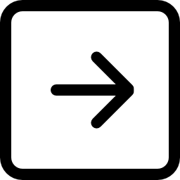 símbolo do botão quadrado da seta para a direita Ícone