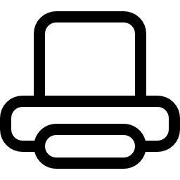 symbole de bouton d'interface d'impression du contour de l'imprimante Icône