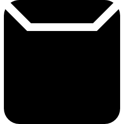 símbolo de sobre negro de correo electrónico icono