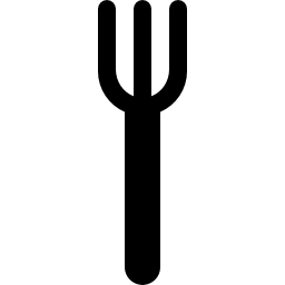Fork black silhouette of kitchen eating utensil icon