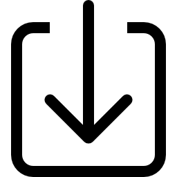 flecha hacia abajo a un cuadrado icono