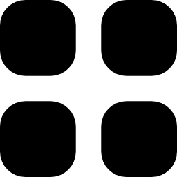 toetsenbord met vier zwarte knoppen van afgeronde vierkanten icoon