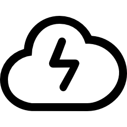 Electrical storm weather symbol icon