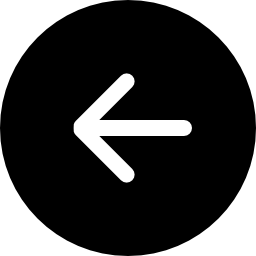 Стрелка влево в круговой кнопке черный символ иконка