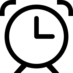 símbolo del reloj de alarma icono