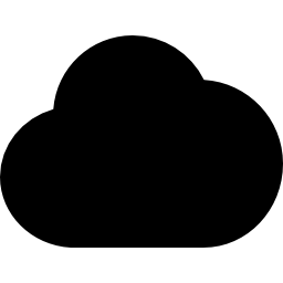 wolk zwarte vorm icoon