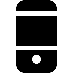 Black cellphone back icon