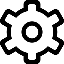歯車の輪郭を描かれた記号 icon