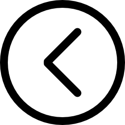Left arrow in circle outline icon