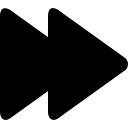 avance rápido doble símbolo multimedia flechas negras icono