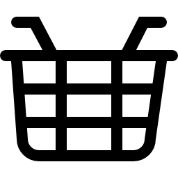 símbolo de comercio electrónico de cesta de compras icono