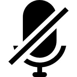 símbolo de interface de microfone sem som Ícone