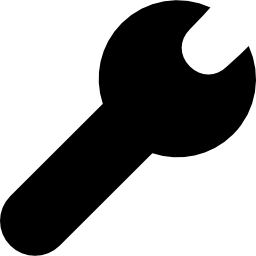 moersleutel zwart silhouet icoon