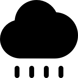 simbolo della nuvola nera della tempesta icona