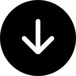 pijl-omlaag zwarte ronde knop icoon