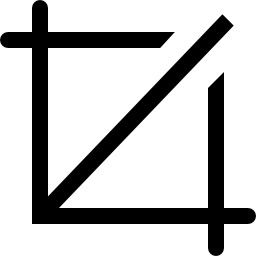 Cropping interface tool symbol icon