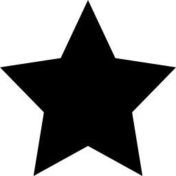 símbolo de estrela preta com cinco pontas Ícone