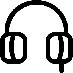 Headphones audio symbol icon
