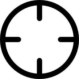 simbolo circolare dell'interfaccia di tiro al bersaglio icona