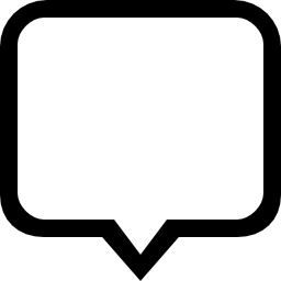 Rectangular outlined speech bubble symbol icon
