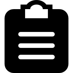 klembord zwart vierkant interface-symbool icoon