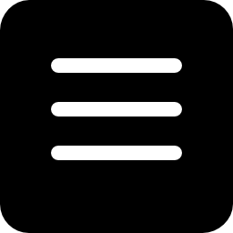 botón de interfaz cuadrado redondeado negro de menú icono