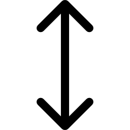 simbolo verticale a doppia freccia icona